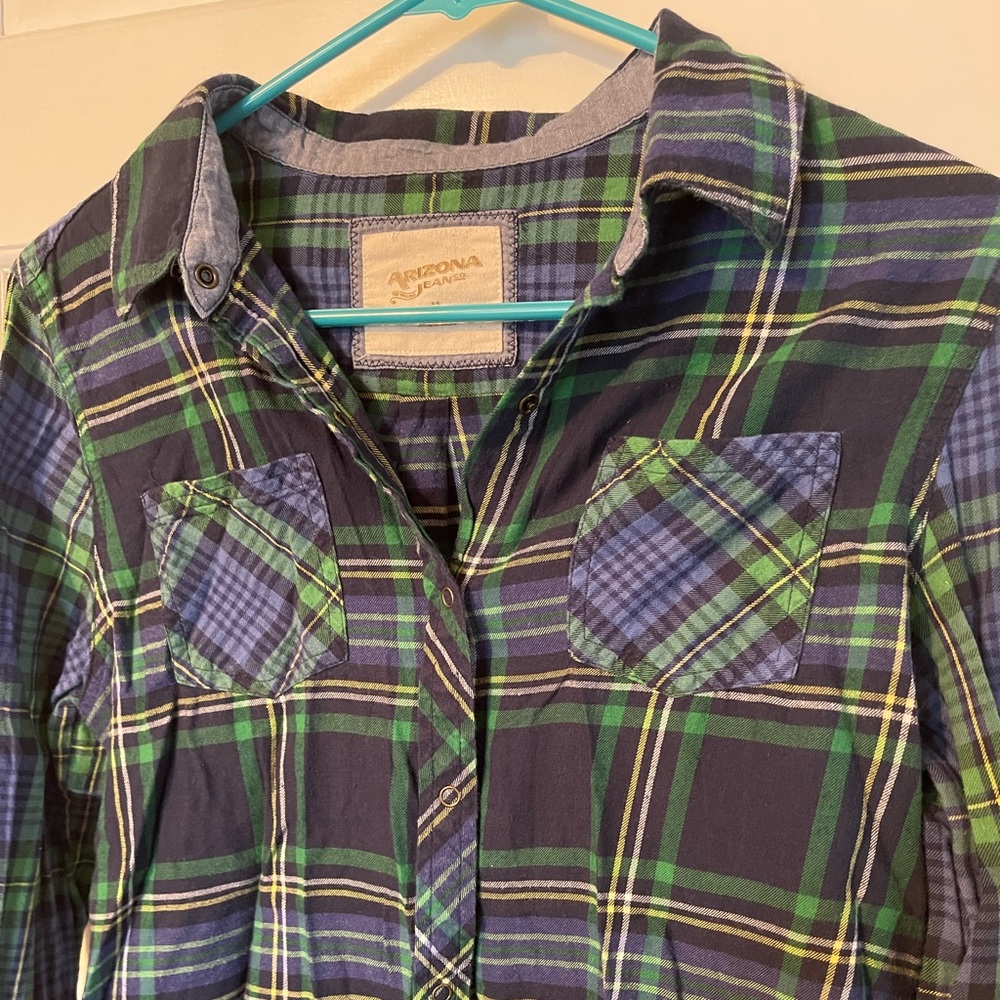 Arizona Blue and Green plaid shirt